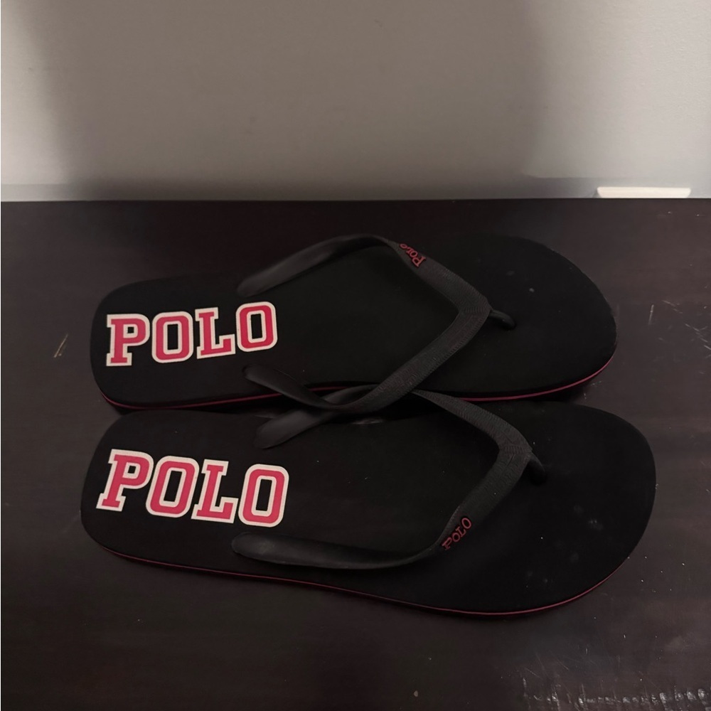 Polo by Ralph Lauren Black and Red Sandals